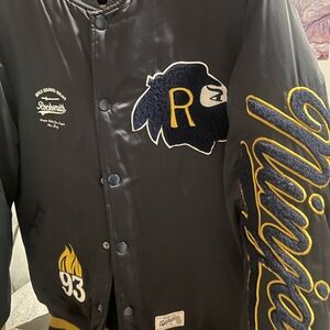 Rocksmith Black & Yellow Varsity Bomber Jacket